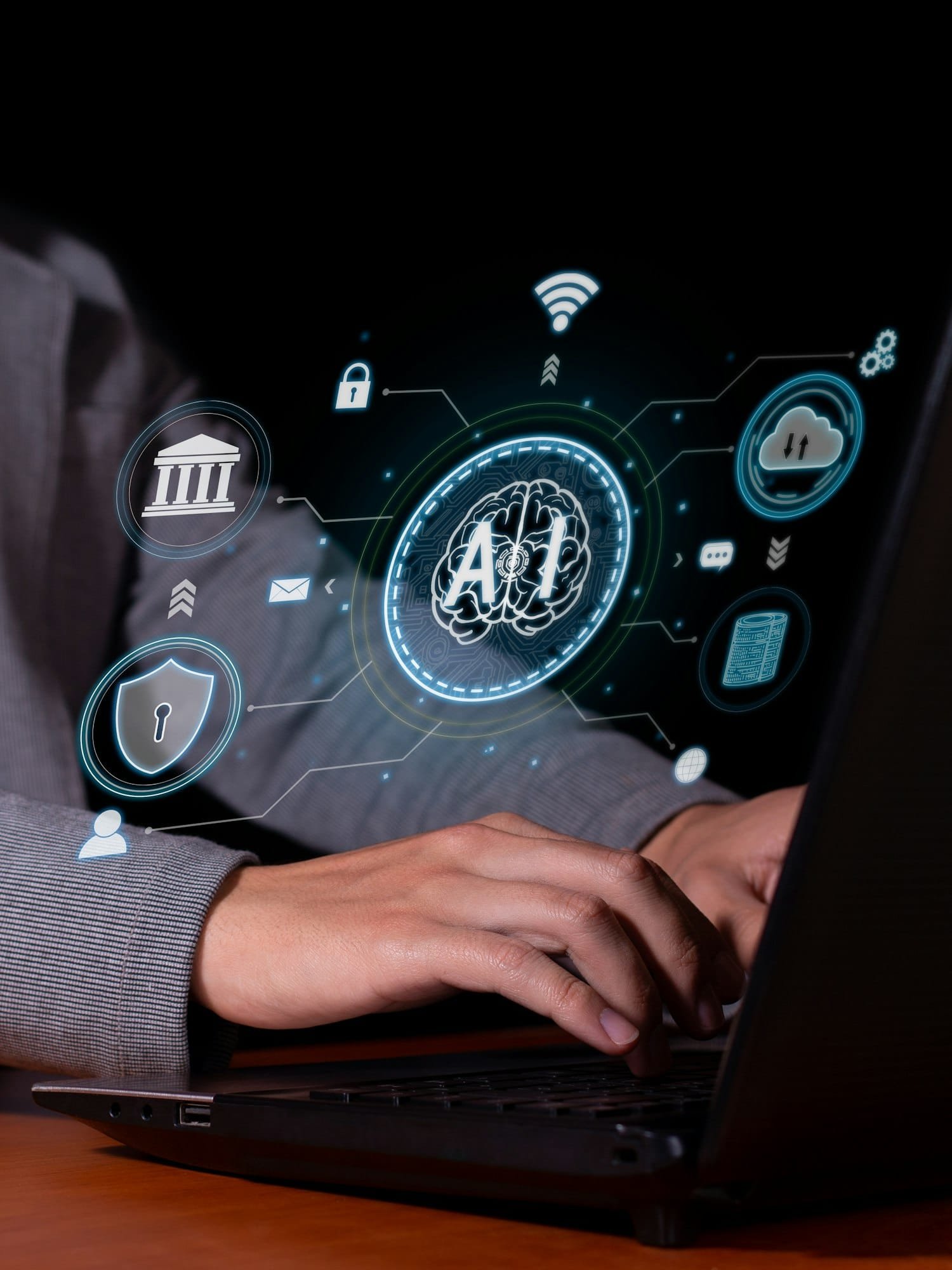 vertical-photo-of-a-man-interacts-with-artificial-intelligence-to-optimize-and-automate-computing-